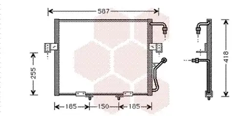 кондензатор, климатизация VAN WEZEL 83005011