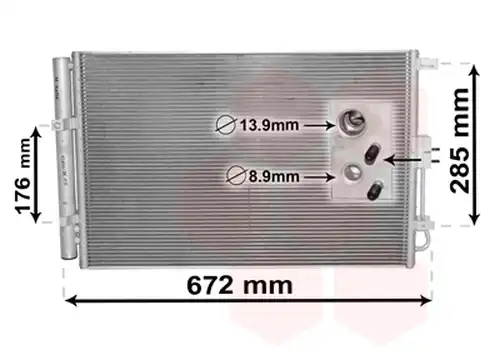 кондензатор, климатизация VAN WEZEL 83005229