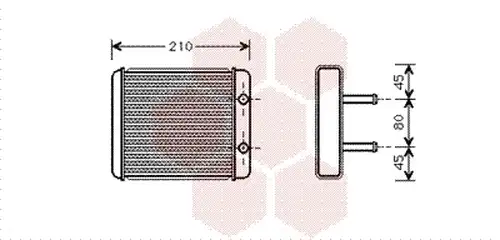 топлообменник, отопление на вътрешното пространство VAN WEZEL 83006008