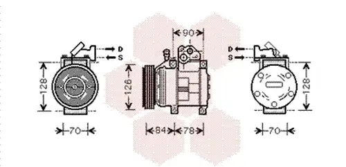 компресор за климатик VAN WEZEL 8300K052