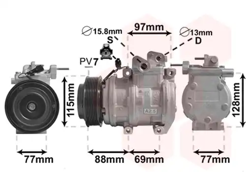 компресор за климатик VAN WEZEL 8300K124