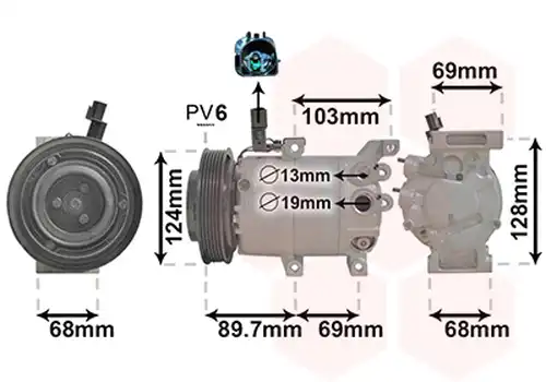 компресор за климатик VAN WEZEL 8300K159