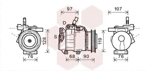 компресор за климатик VAN WEZEL 8300K161