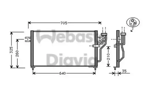 кондензатор, климатизация WEBASTO 82D0225127A