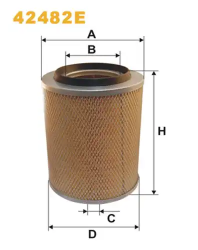 въздушен филтър WIX FILTERS 42482E
