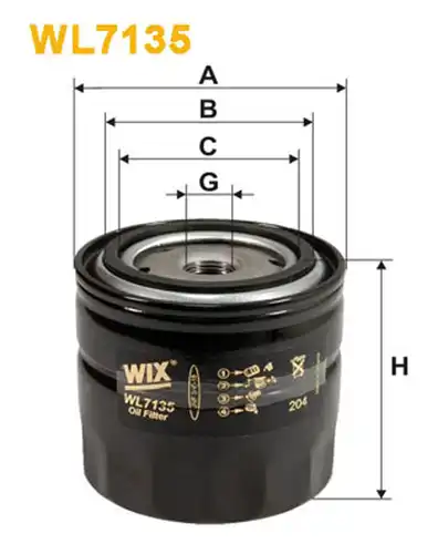 маслен филтър WIX FILTERS WL7135