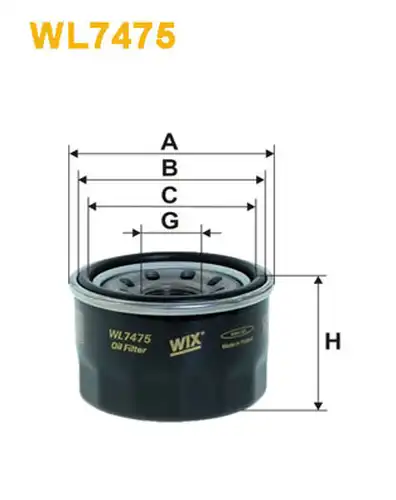 маслен филтър WIX FILTERS WL7475
