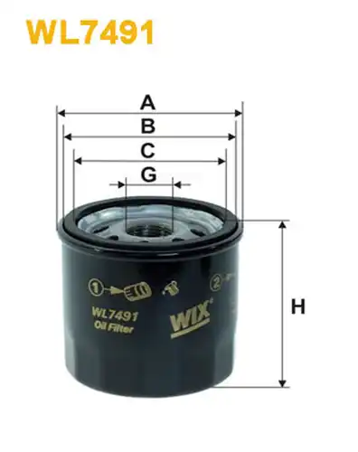 маслен филтър WIX FILTERS WL7491