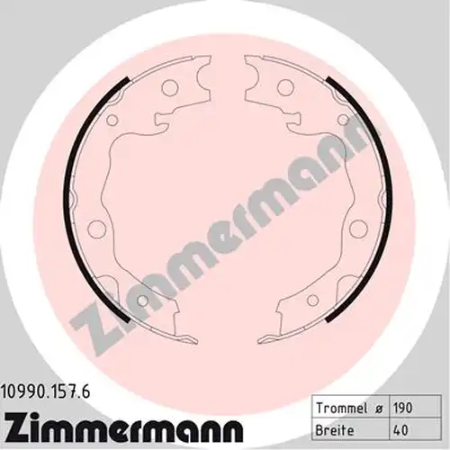 комплект спирачна челюст, ръчна спирачка ZIMMERMANN 10990.157.6