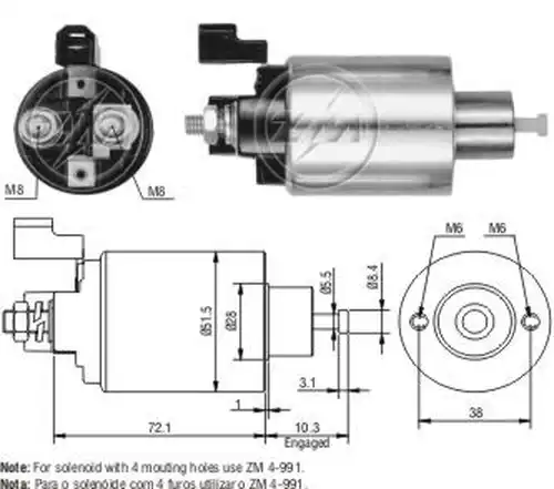 магнитен превключвател, стартер ZM ZM 991