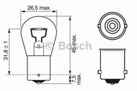 Крушка с нагреваема жичка, мигачи/ стоп светлини BOSCH