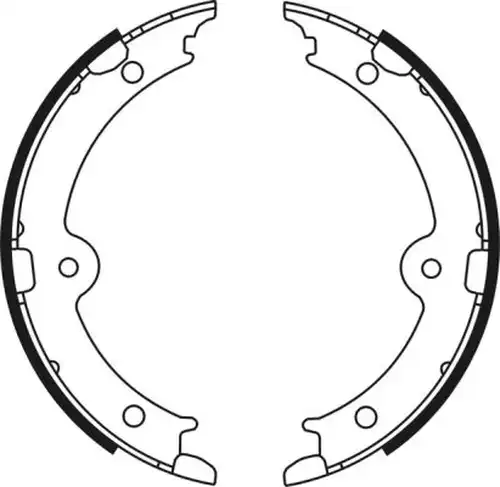 комплект спирачна челюст, ръчна спирачка ABE C02087ABE