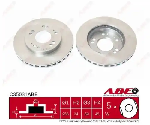 спирачен диск ABE C35031ABE