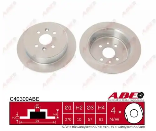 спирачен диск ABE C40300ABE