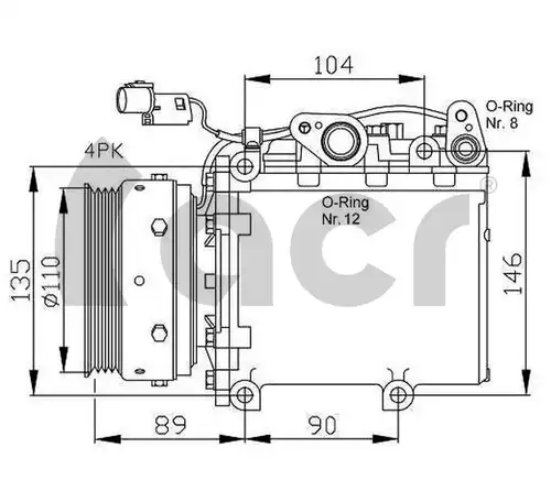 компресор за климатик ACR 134966R