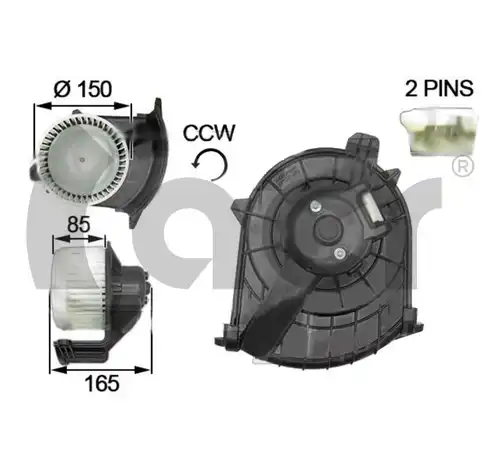 електромотор, вентилатор вътрешно пространство ACR 166364