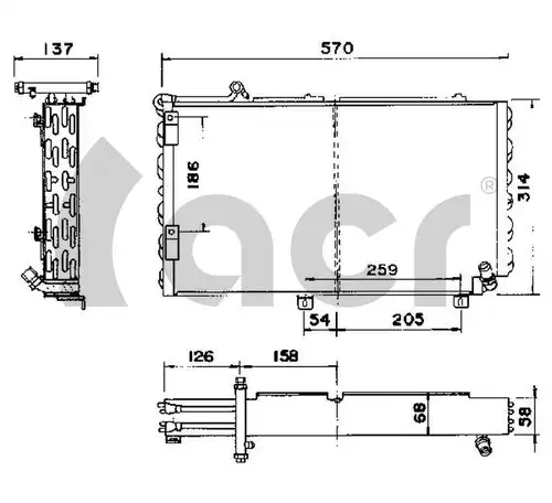 кондензатор, климатизация ACR 300160