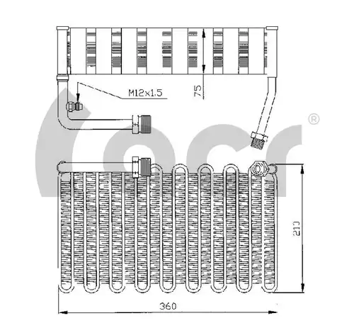 изпарител, климатична система ACR 310018