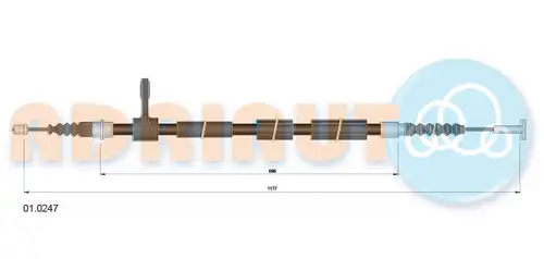 жило за ръчна спирачка ADRIAUTO 01.0247