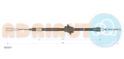 жило за ръчна спирачка ADRIAUTO 03.0211