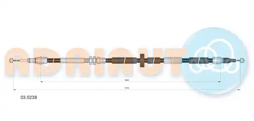 жило за ръчна спирачка ADRIAUTO 03.0238