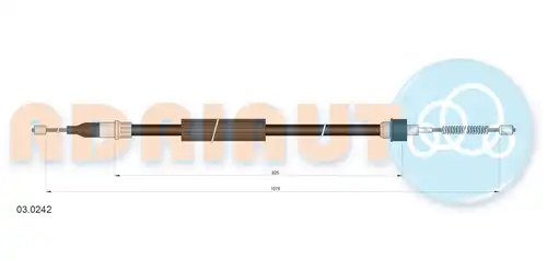 жило за ръчна спирачка ADRIAUTO 03.0242