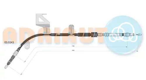 жило за ръчна спирачка ADRIAUTO 03.0243