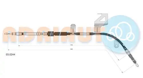 жило за ръчна спирачка ADRIAUTO 03.0244