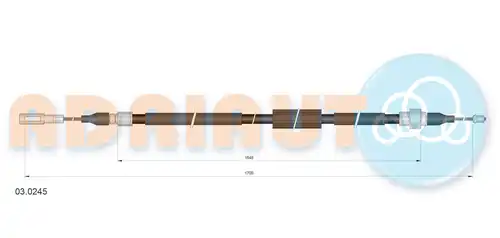 жило за ръчна спирачка ADRIAUTO 03.0245