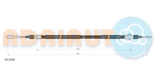 жило за ръчна спирачка ADRIAUTO 03.0246