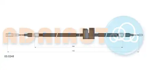 жило за ръчна спирачка ADRIAUTO 03.0248