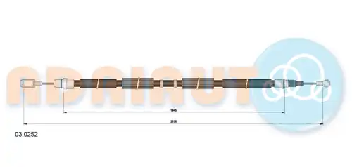 жило за ръчна спирачка ADRIAUTO 03.0252