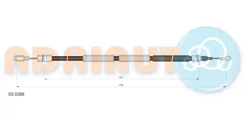 жило за ръчна спирачка ADRIAUTO 03.0266