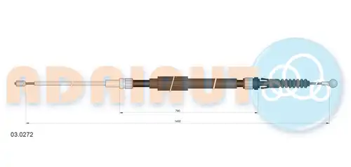 жило за ръчна спирачка ADRIAUTO 03.0272