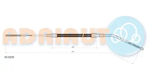 жило за ръчна спирачка ADRIAUTO 05.0225