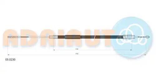 жило за ръчна спирачка ADRIAUTO 05.0230