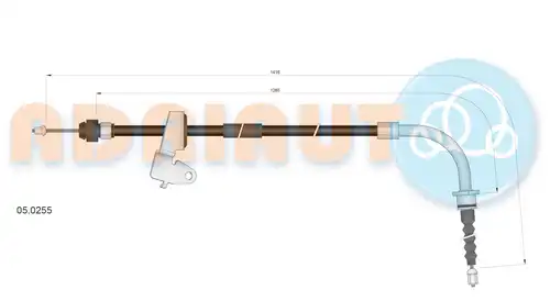 жило за ръчна спирачка ADRIAUTO 05.0255