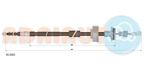 жило за ръчна спирачка ADRIAUTO 05.0262