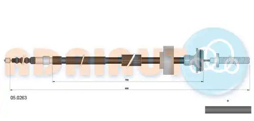 жило за ръчна спирачка ADRIAUTO 05.0263