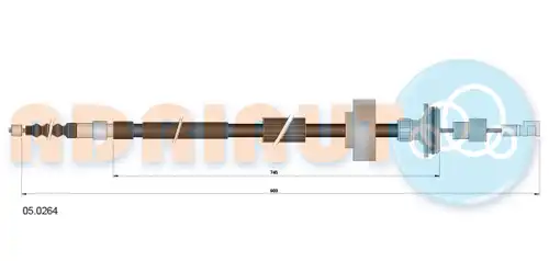 жило за ръчна спирачка ADRIAUTO 05.0264