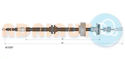 жило за ръчна спирачка ADRIAUTO 05.0267