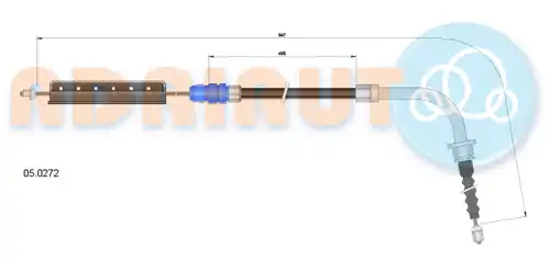жило за ръчна спирачка ADRIAUTO 05.0272