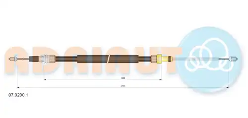 жило за ръчна спирачка ADRIAUTO 07.0200.1