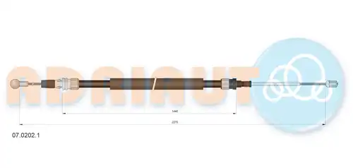 жило за ръчна спирачка ADRIAUTO 07.0202.1