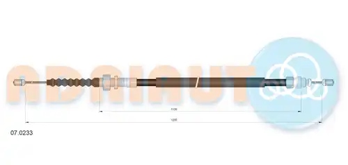 жило за ръчна спирачка ADRIAUTO 07.0233