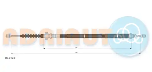 жило за ръчна спирачка ADRIAUTO 07.0236