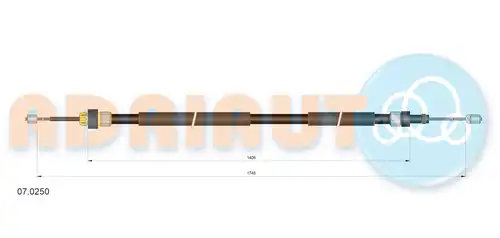жило за ръчна спирачка ADRIAUTO 07.0250