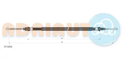 жило за ръчна спирачка ADRIAUTO 07.0253