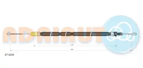 жило за ръчна спирачка ADRIAUTO 07.0254