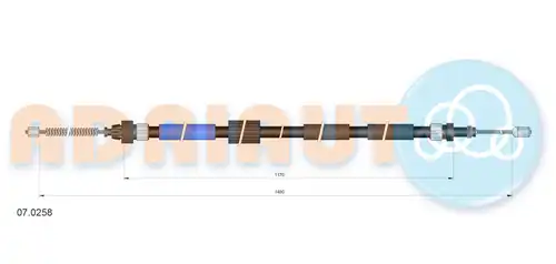 жило за ръчна спирачка ADRIAUTO 07.0258